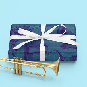 Vintage Organ and Other Musical Instruments Tissue Paper