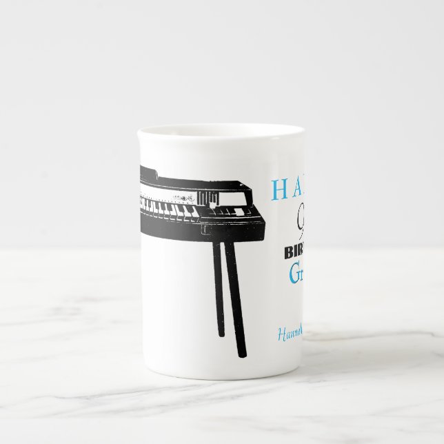 Vintage Organ personalised 90th Birthday Mug (Front)