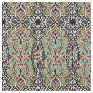 Vintage Oriental Arabian Pattern Fabric