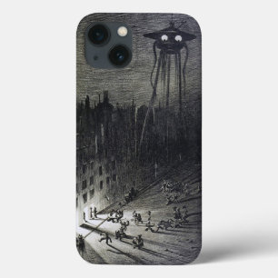 Vintage original alien invasion black white grey iPhone 13 case