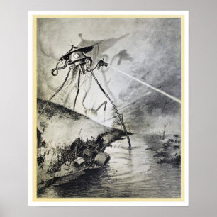 Vintage original alien invasion poster