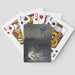Vintage original alien invasion world War  Playing Cards