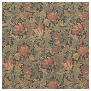 Vintage Orinoka Mills Floral Vine Pattern Fabric