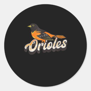 Vintage Oriole Bird, Oriole Fan Supporter Bird  Classic Round Sticker