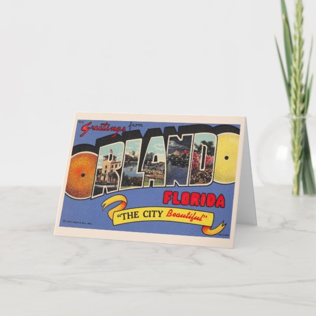 Vintage Orlando Florida Card (Front)
