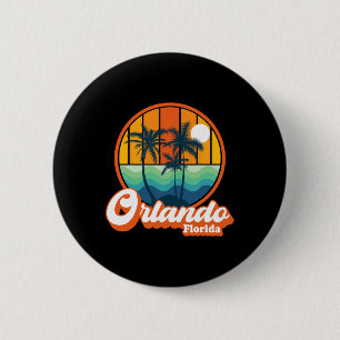 Vintage Orlando Florida Summer Vacation Beach Souv 6 Cm Round Badge