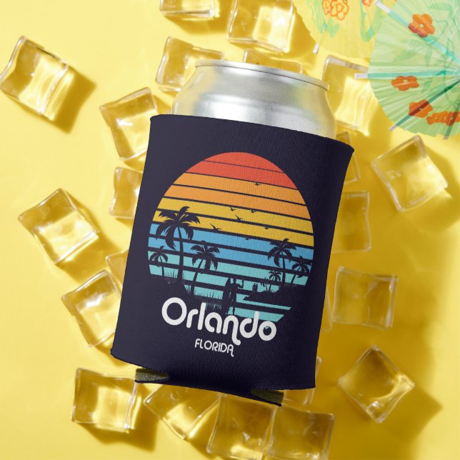 Vintage Orlando Florida Sunset Can Cooler (In Situ Summer)