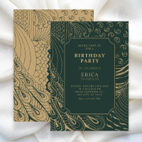 Vintage ornament art birthday