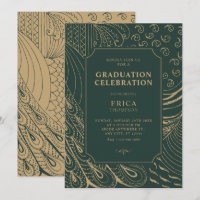 Vintage ornament art graduation