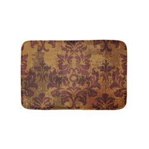 Vintage ornament, baroque rococo texture. bath mat