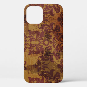 Vintage ornament, baroque rococo texture. iPhone 12 case