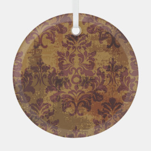 Vintage ornament, baroque rococo texture. glass tree decoration