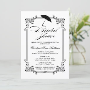 Vintage Ornament Bridal Shower Invitation