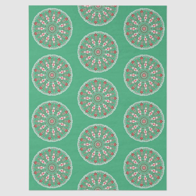 Vintage ornament holiday wrapping paper (Front)