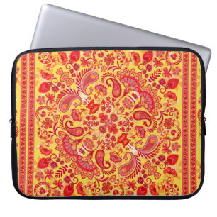 vintage ornament paisley bandanna print, silk neck laptop sleeve