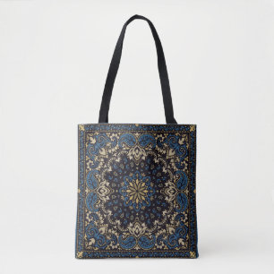vintage ornament paisley Bandanna Print, silk neck Tote Bag