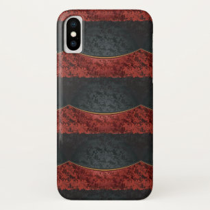 Vintage ornament red and black iPhone x case