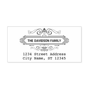 Vintage Ornamental Custom Return Address Self-inking Stamp