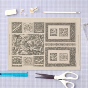 Vintage Ornamental Designs Heinrich Dolmetsch Tissue Paper