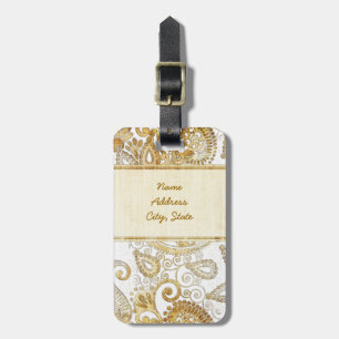 Vintage Ornamental Floral Pattern 2 Luggage Tag