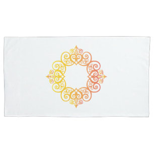 Vintage Ornamental Frame Elegant Decorative Border Pillowcase