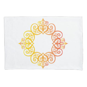 Vintage Ornamental Frame Elegant Decorative Border Pillowcase