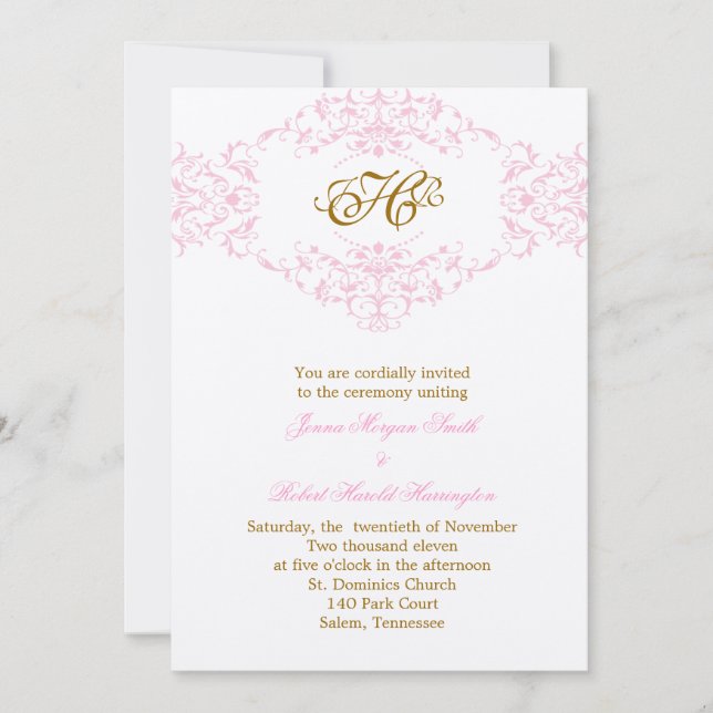 Vintage Ornamental Frame Invitation (Front)