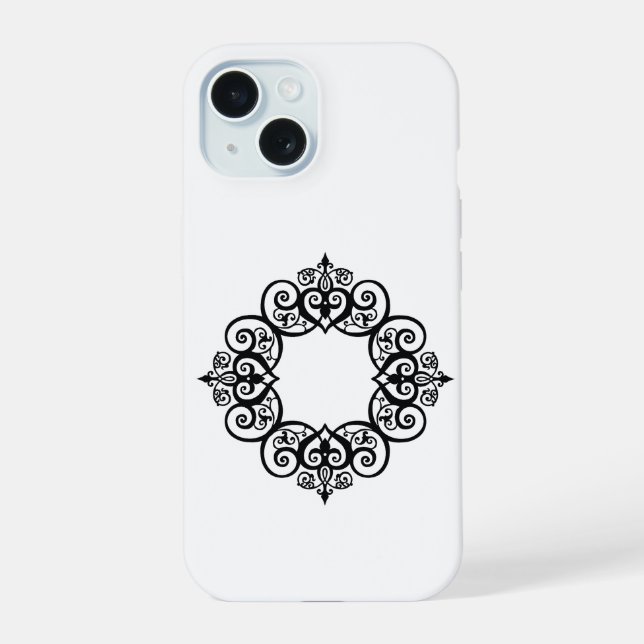 Vintage Ornamental Frame iPhone 15 Case (Back)