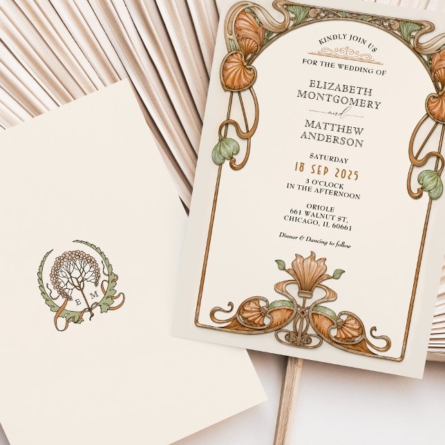 Vintage Ornamental Frame Wedding Invitation (Creator Uploaded)