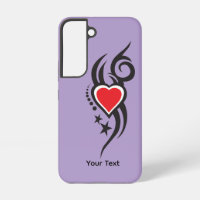 Vintage Ornamental Heart with Floral Tattoo Art