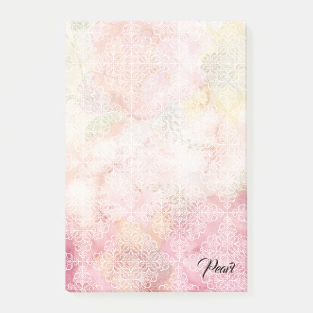 Vintage ornamental pattern post-it notes (Front)