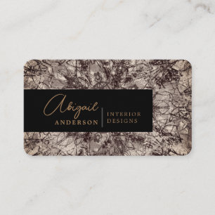 Vintage Ornamental Professional Golden Signature Business Card