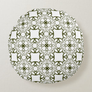 Vintage ornamental seamless pattern. abstract, ara round cushion