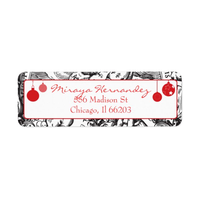 Vintage Ornaments & Cherubs Address Label (Front)