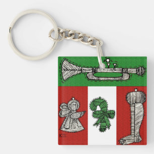 Vintage Ornaments Key Ring