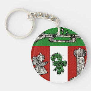 Vintage Ornaments Key Ring