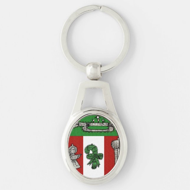 Vintage Ornaments Key Ring (Front)