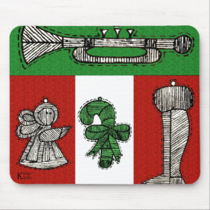 Vintage Ornaments Mouse Mat