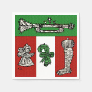 Vintage Ornaments Napkin