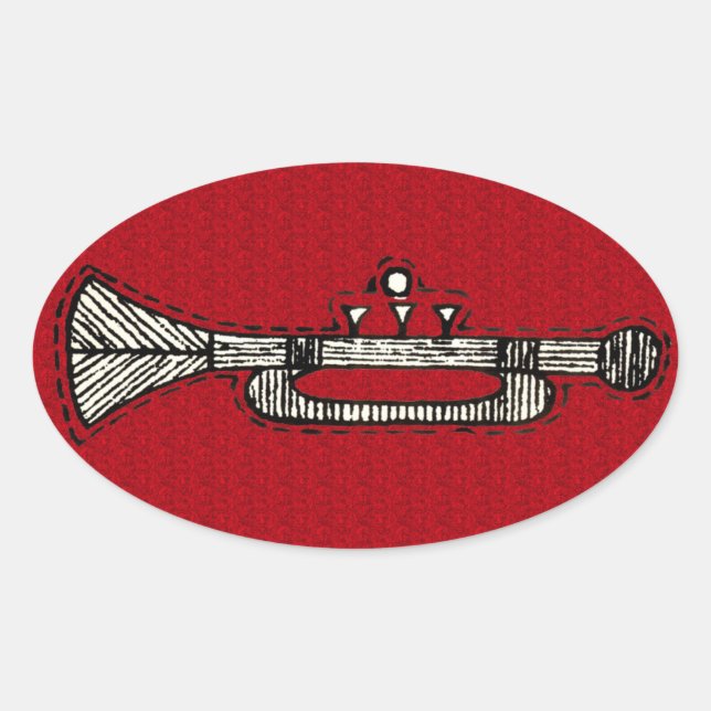 Vintage Ornaments Oval Sticker (Front)