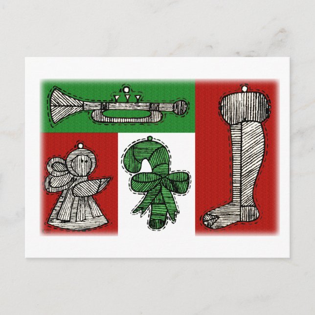 Vintage Ornaments Postcard (Front)