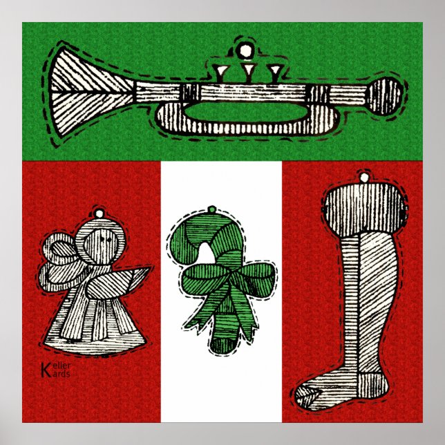 Vintage Ornaments Poster (Front)