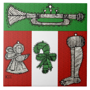 Vintage Ornaments Tile