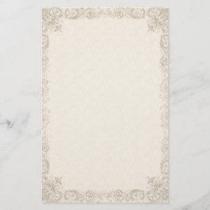 Vintage Ornate Elegant Cream stationery
