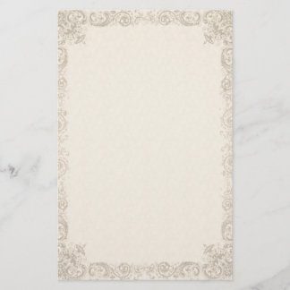 Vintage Ornate Elegant Cream stationery