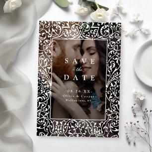 Vintage Ornate Frame Classic Wedding Photo Save The Date