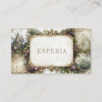 Vintage Ornate Gold Frame Fantasy Map Floral