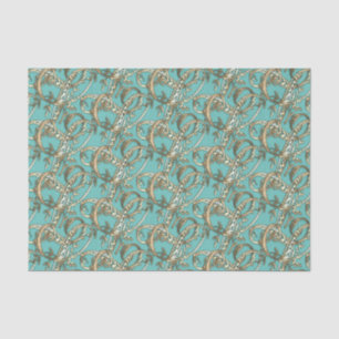 Vintage Ornate Gold Monogram L Tissue Paper