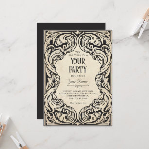 Vintage ornate invitation