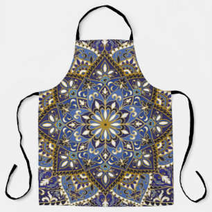 vintage ornate pattern with floral elements. Orien Apron